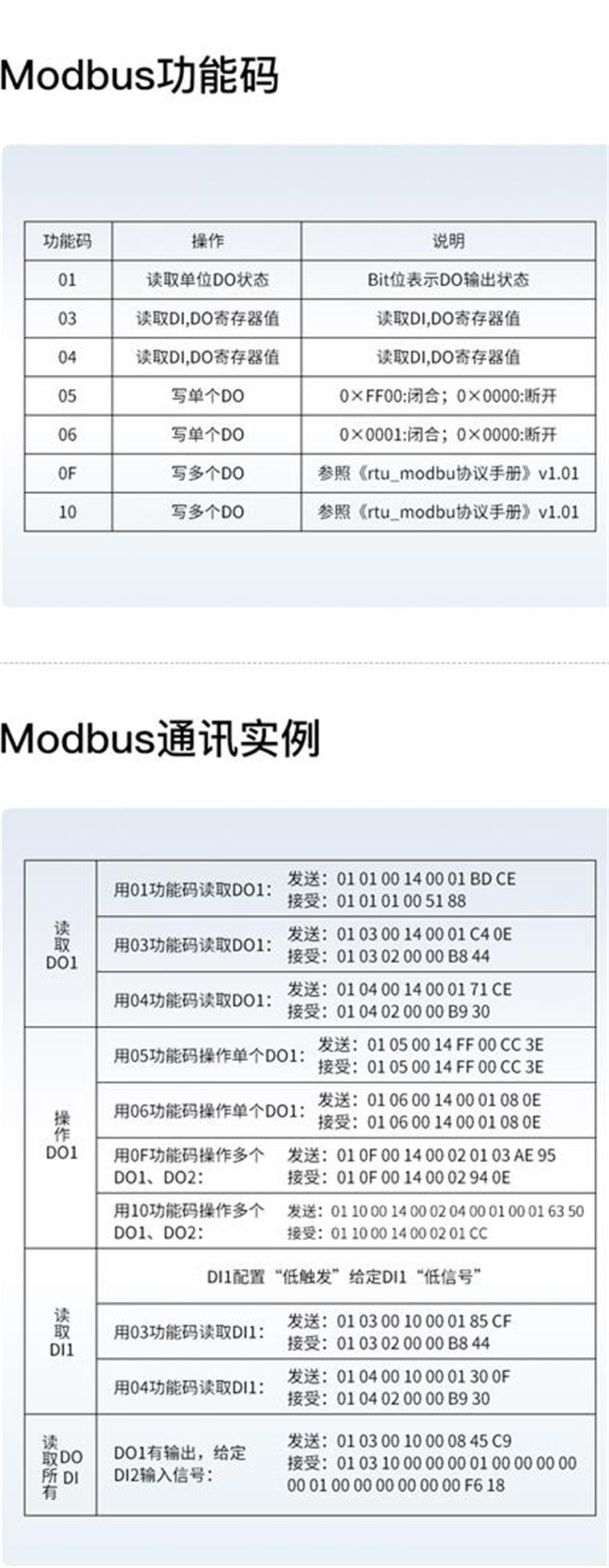 Modbus功能码 Modbus功能码